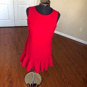 Betsy Johnson Red Flounce Dress